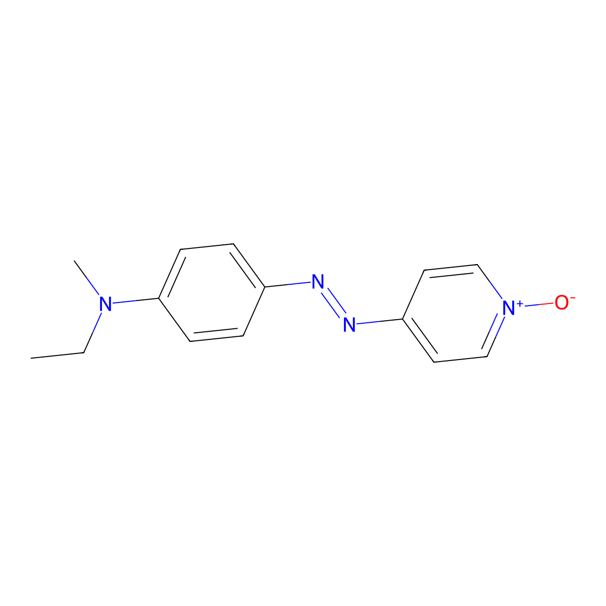 N-ethyl-N-methyl-4-[(1-oxidopyridin-1-ium-4-yl)diazenyl]aniline molecular structure, CAS 14551-09-8