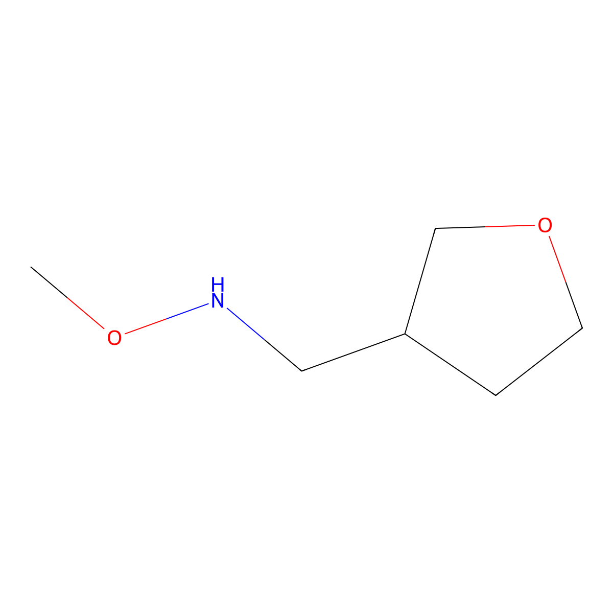 Methoxy[(oxolan-3-yl)methyl]amine molecular structure, CAS 1455107-42-2