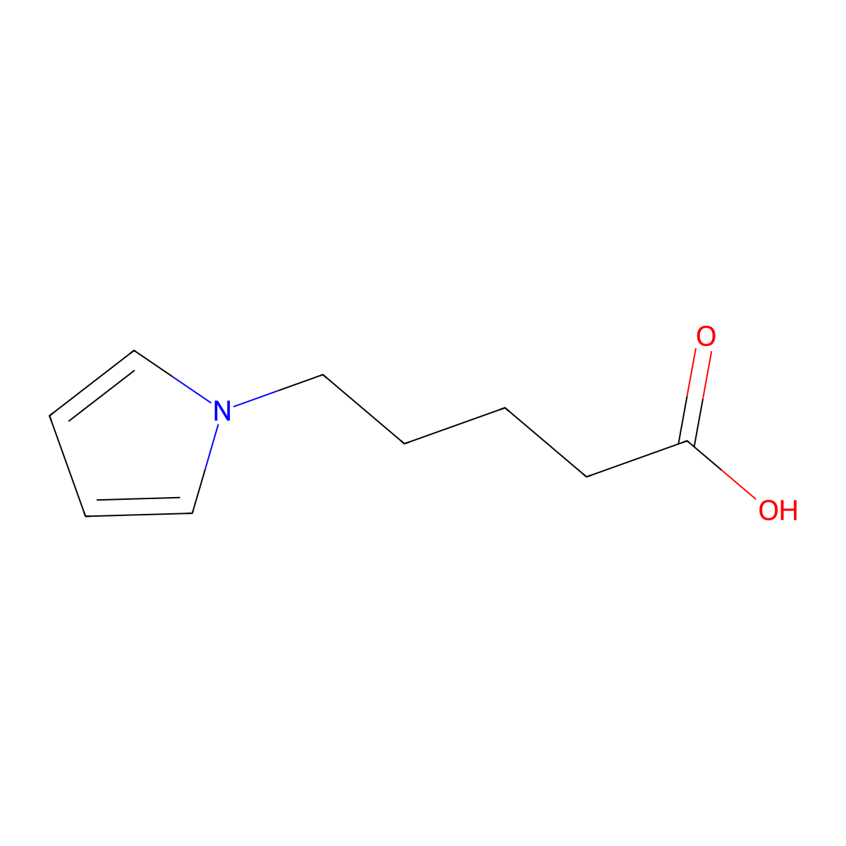 5-(1H-Pyrrol-1-yl)pentanoic acid molecular structure, CAS 145511-35-9