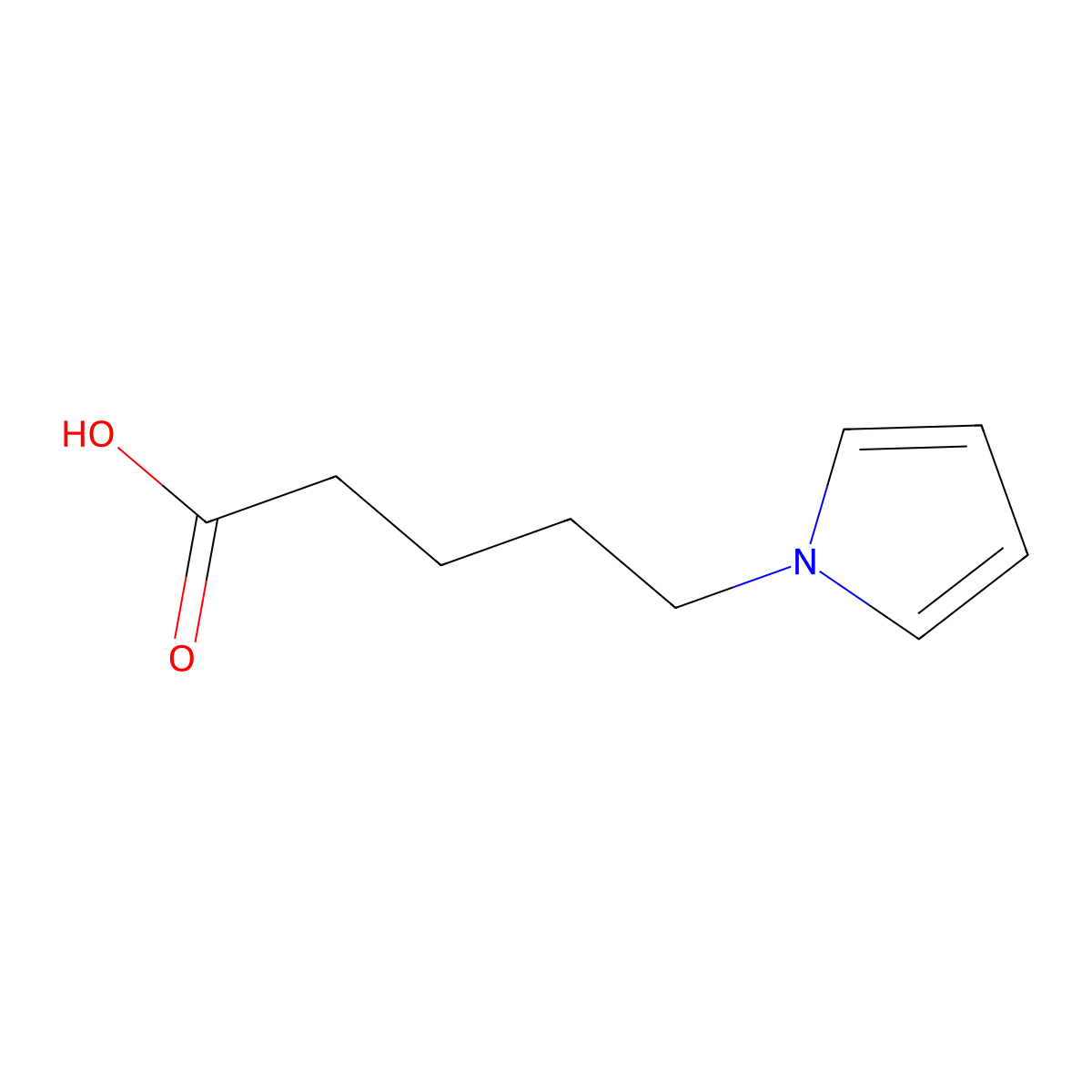 5-(1H-Pyrrol-1-yl)pentanoic acid molecular structure, CAS 145511-35-9