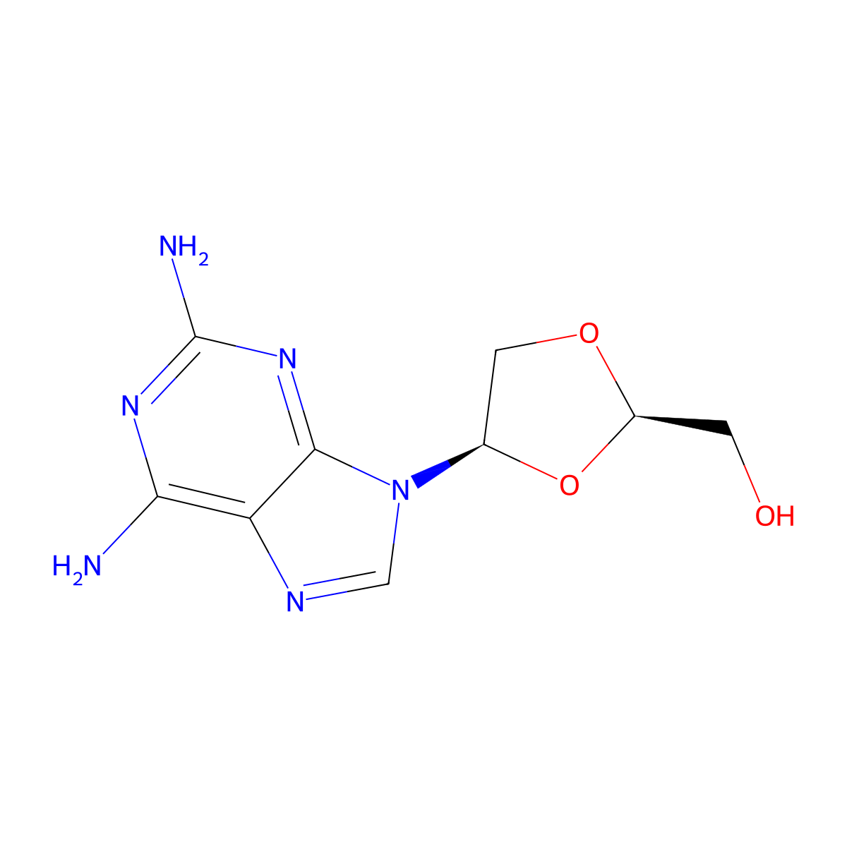 Amdoxovir molecular structure, CAS 145514-04-1