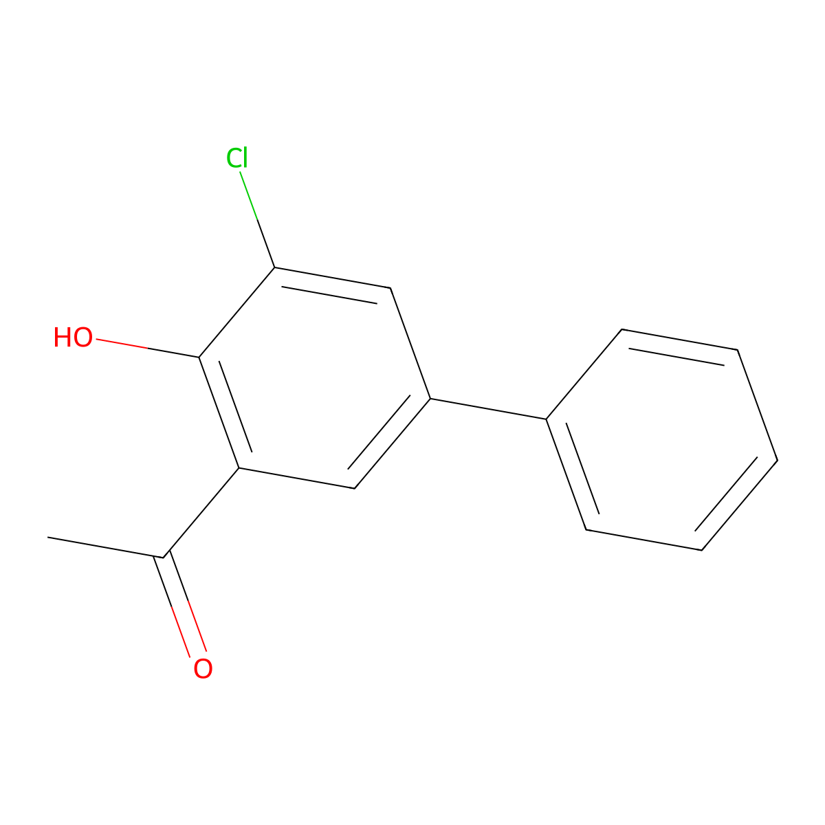1-(3-Chloro-2-hydroxy-5-phenylphenyl)ethan-1-one molecular structure, CAS 1455167-80-2