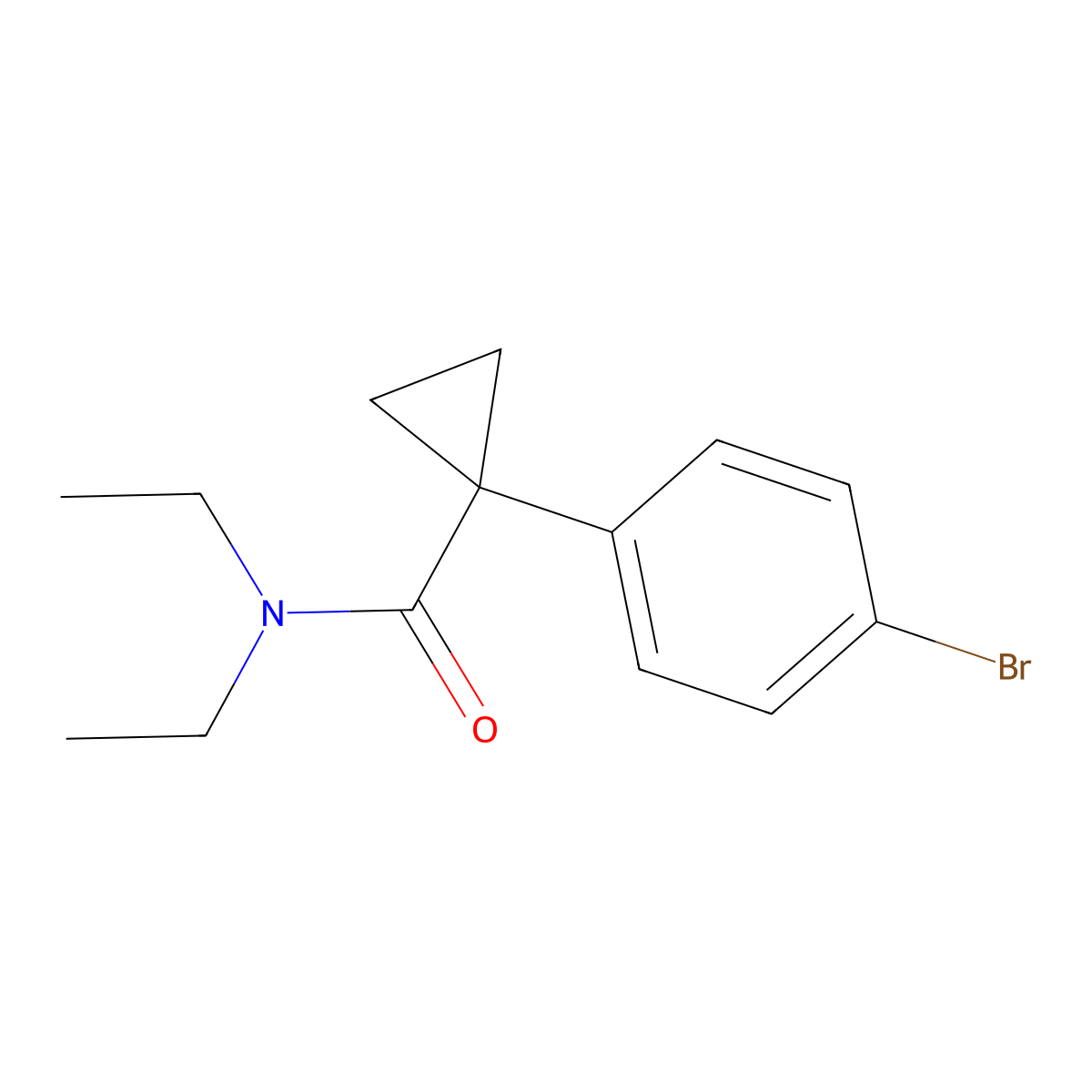 1-(4-Bromophenyl)-N,N-diethylcyclopropanecarboxamide molecular structure, CAS 1455168-95-2