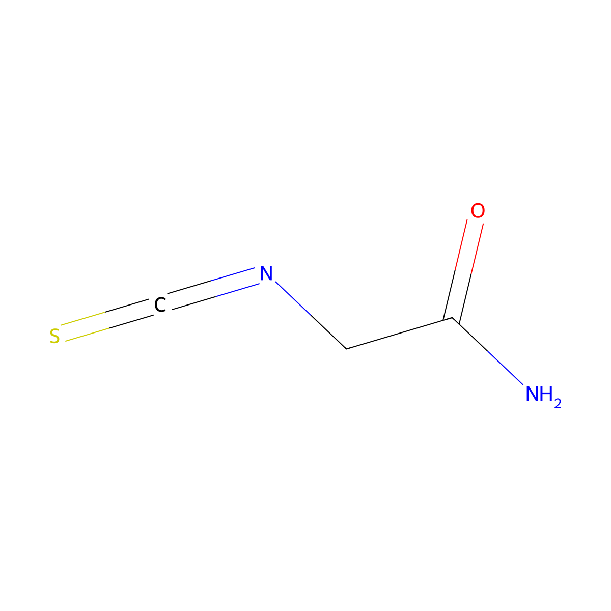2-Isothiocyanatoacetamide molecular structure, CAS 145518-36-1