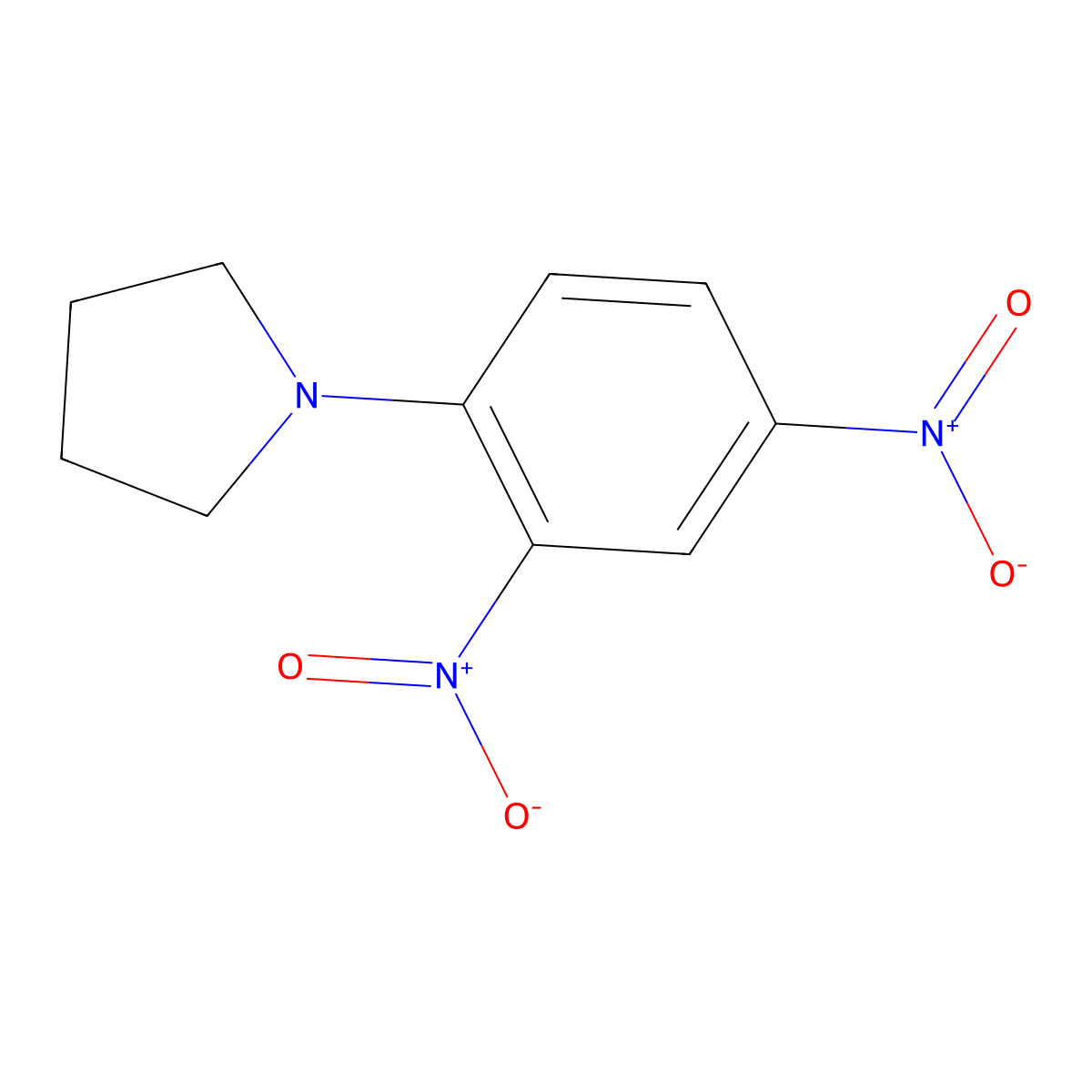 1-(2,4-Dinitrophenyl)pyrrolidine molecular structure, CAS 14552-00-2