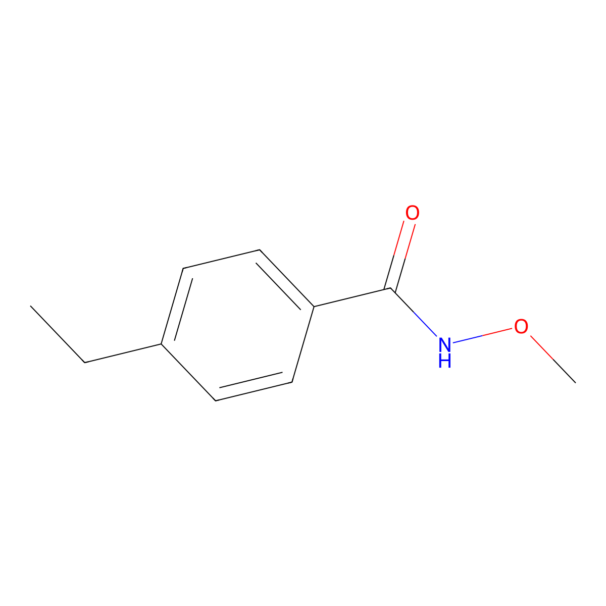 4-ethyl-N-methoxybenzamide molecular structure, CAS 1455238-82-0