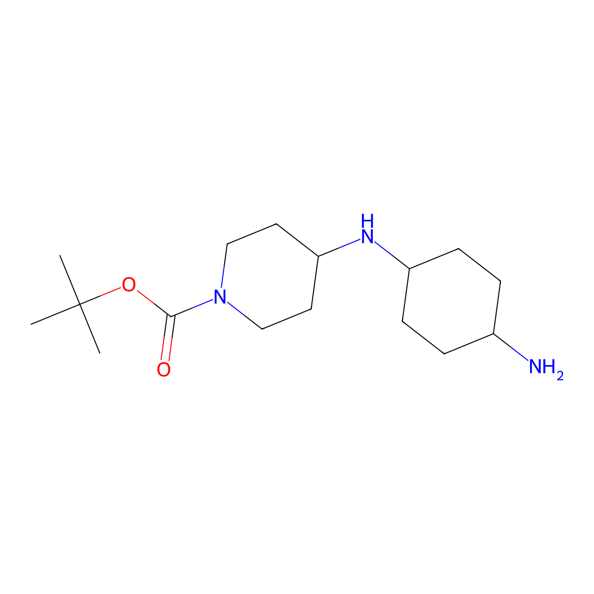 Tert-butyl 4-((4-aminocyclohexyl)amino)piperidine-1-carboxylate molecular structure, CAS 1455246-27-1