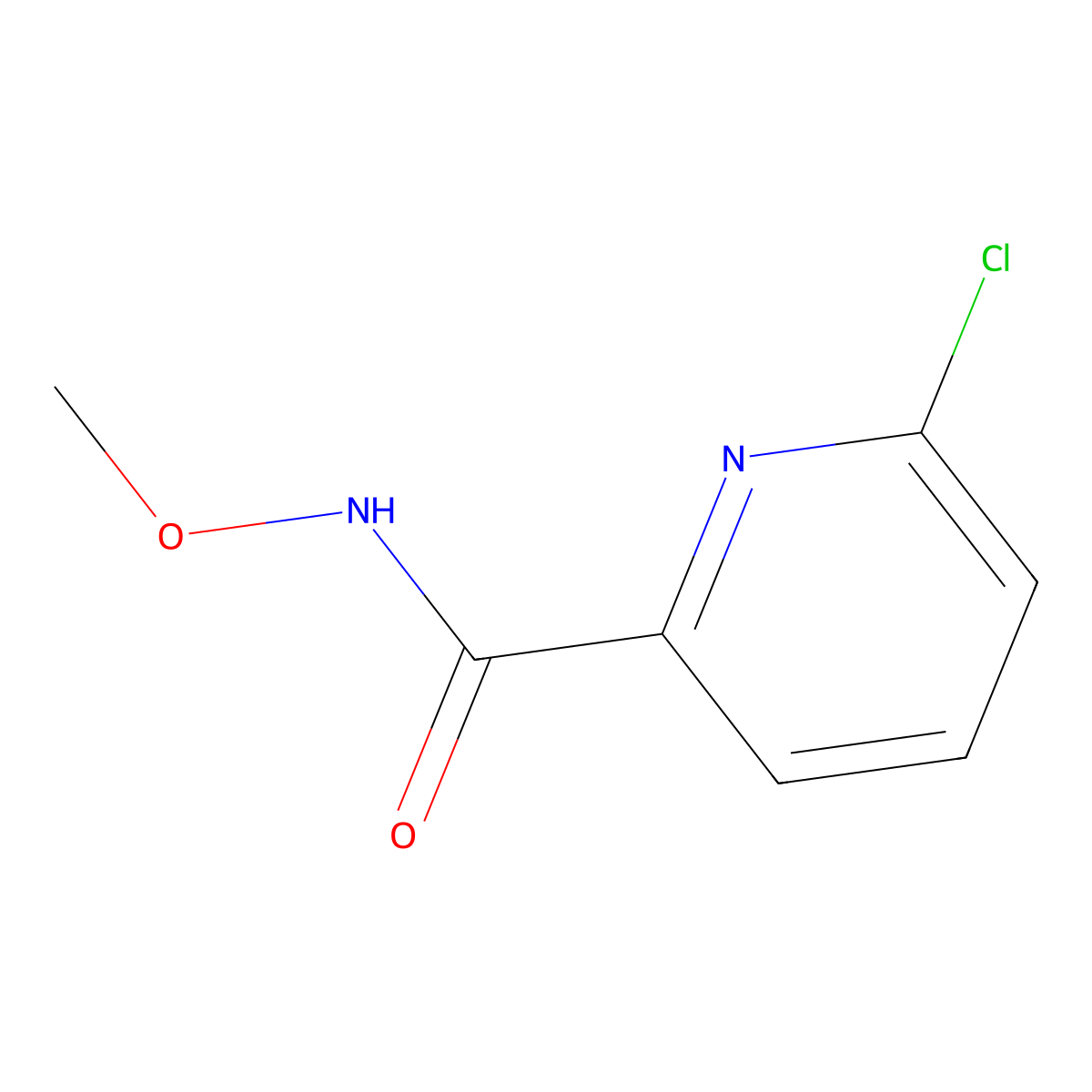 6-chloro-N-methoxypicolinamide molecular structure, CAS 1455270-43-5