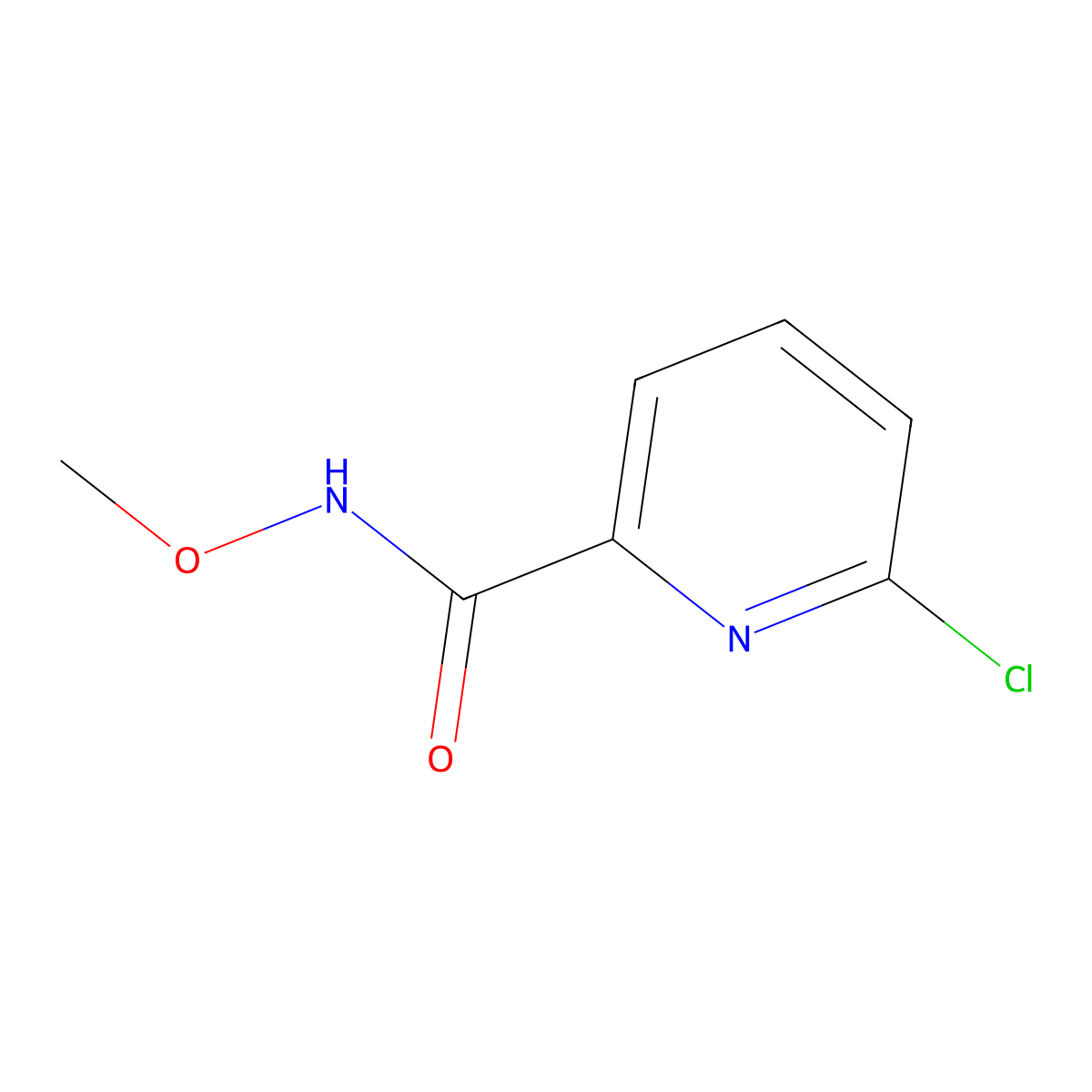 6-chloro-N-methoxypicolinamide molecular structure, CAS 1455270-43-5