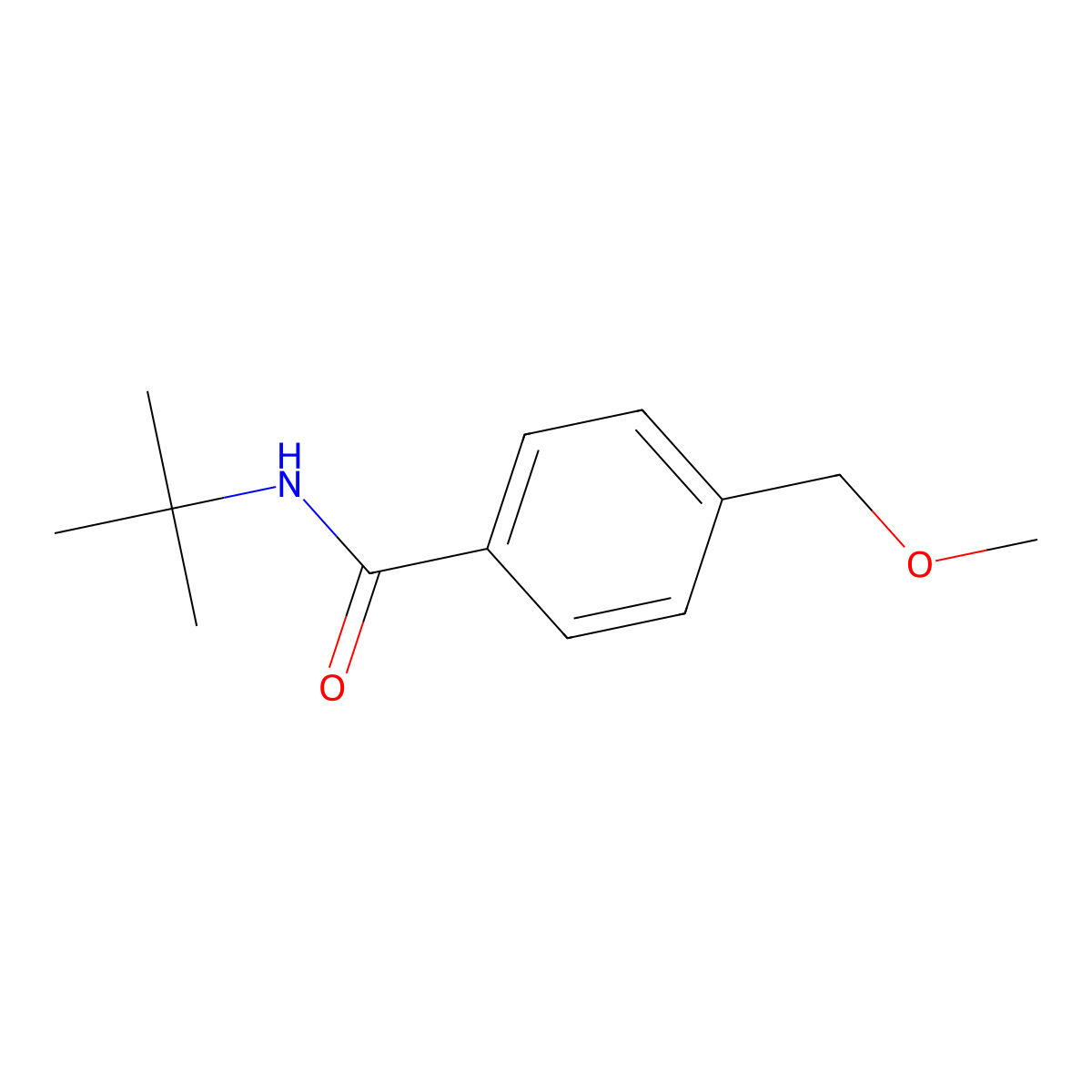 N-tert-butyl-4-(methoxymethyl)benzamide molecular structure, CAS 1455288-24-0