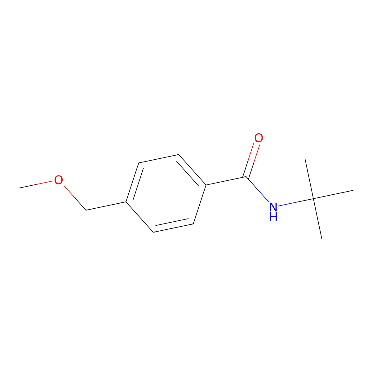 N-tert-butyl-4-(methoxymethyl)benzamide molecular structure, CAS 1455288-24-0