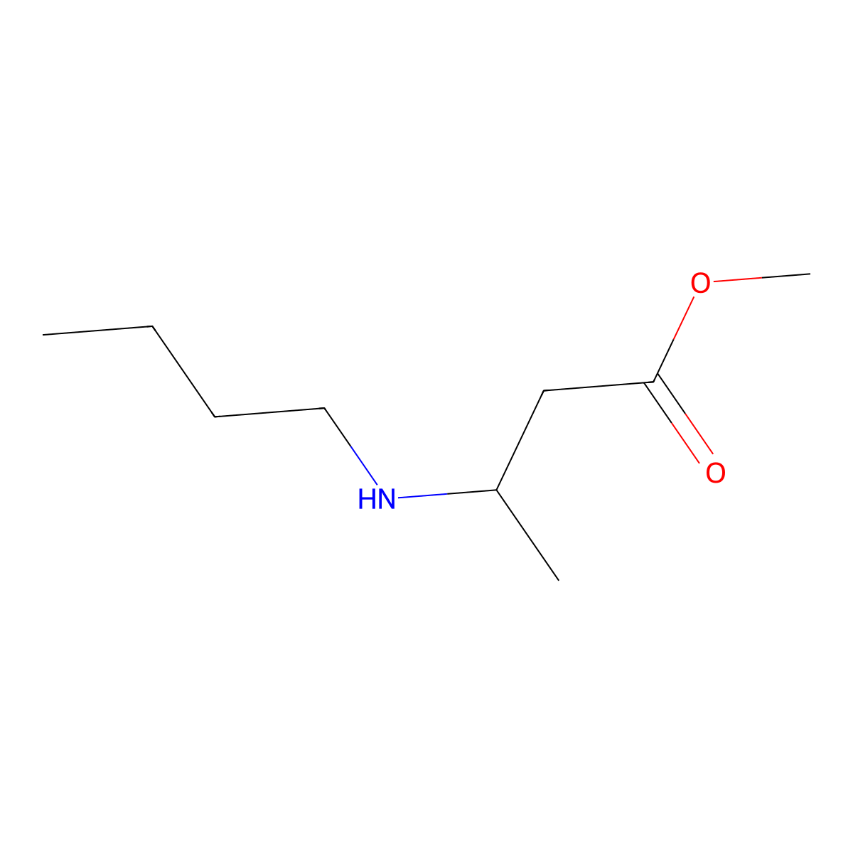 Methyl 3-(butylamino)butanoate molecular structure, CAS 14553-88-9