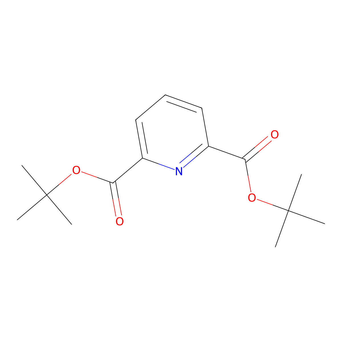 2,6-Bis(1,1-dimethylethyl) 2,6-pyridinedicarboxylate molecular structure, CAS 145530-80-9