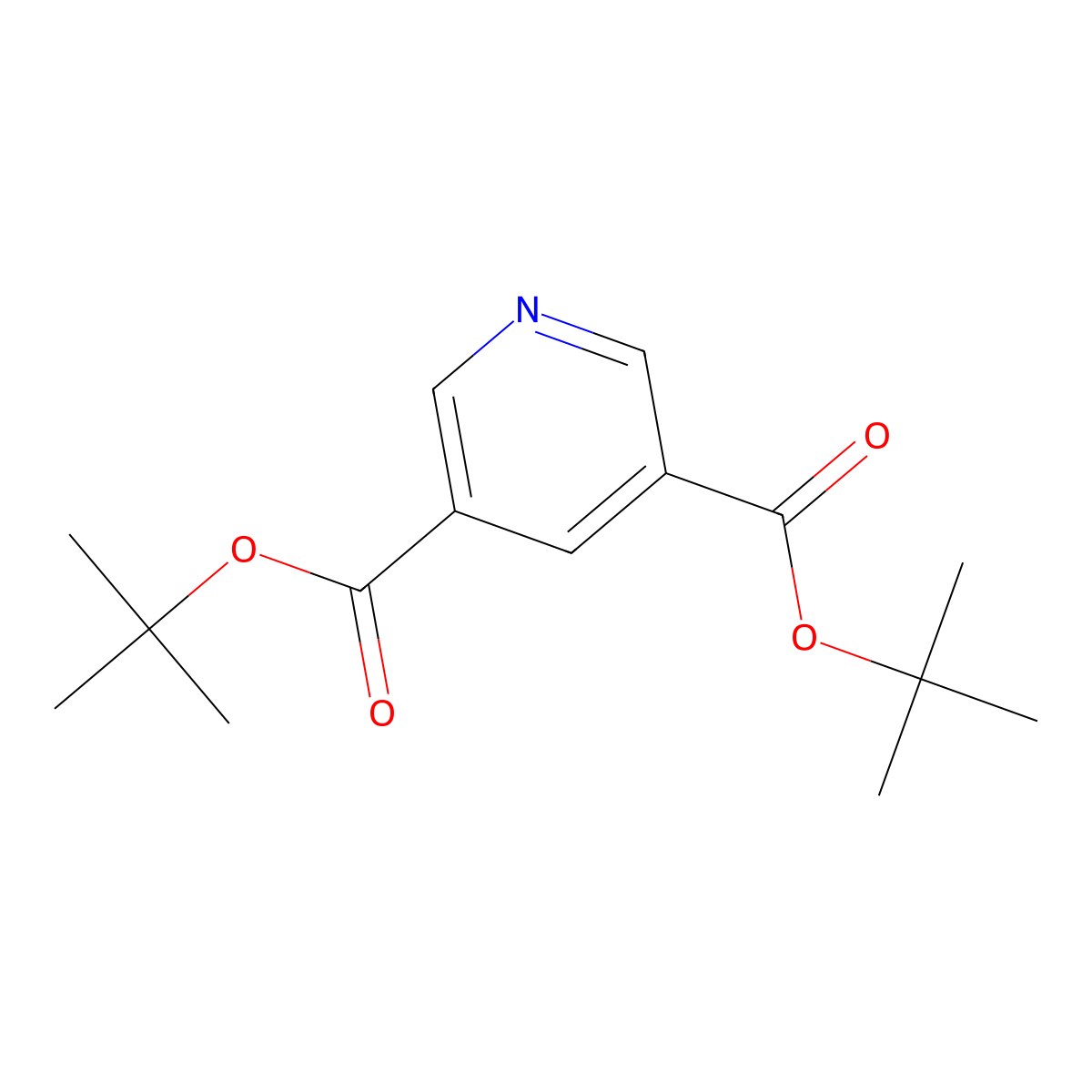 Di-tert-butyl pyridine-3,5-dicarboxylate molecular structure, CAS 145530-89-8