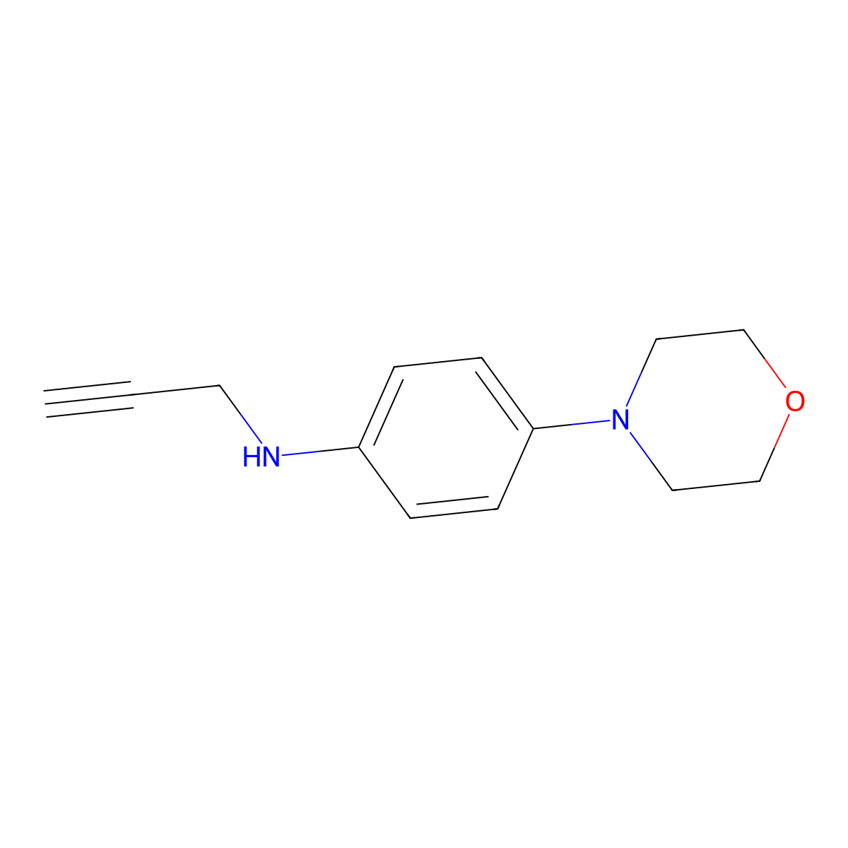 4-Morpholino-N-(prop-2-yn-1-yl)aniline molecular structure, CAS 1455309-53-1