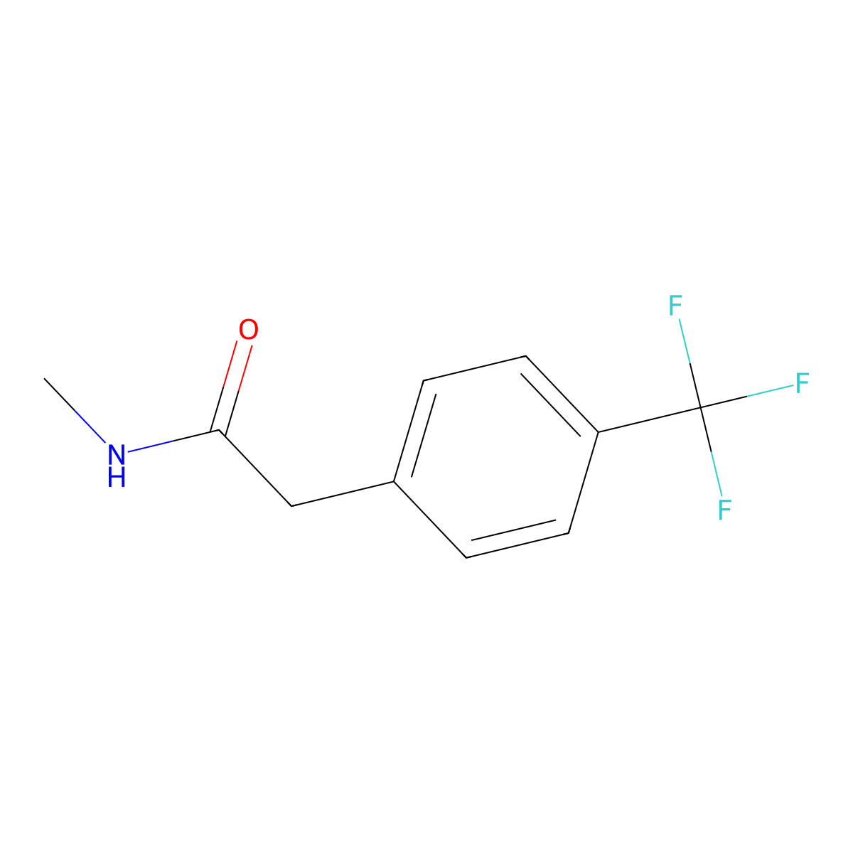 N-methyl-2-[4-(trifluoromethyl)phenyl]acetamide molecular structure, CAS 1455325-49-1