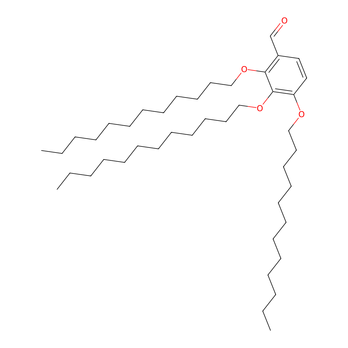 2,3,4-Tris(dodecyloxy)benzaldehyde molecular structure, CAS 145533-22-8
