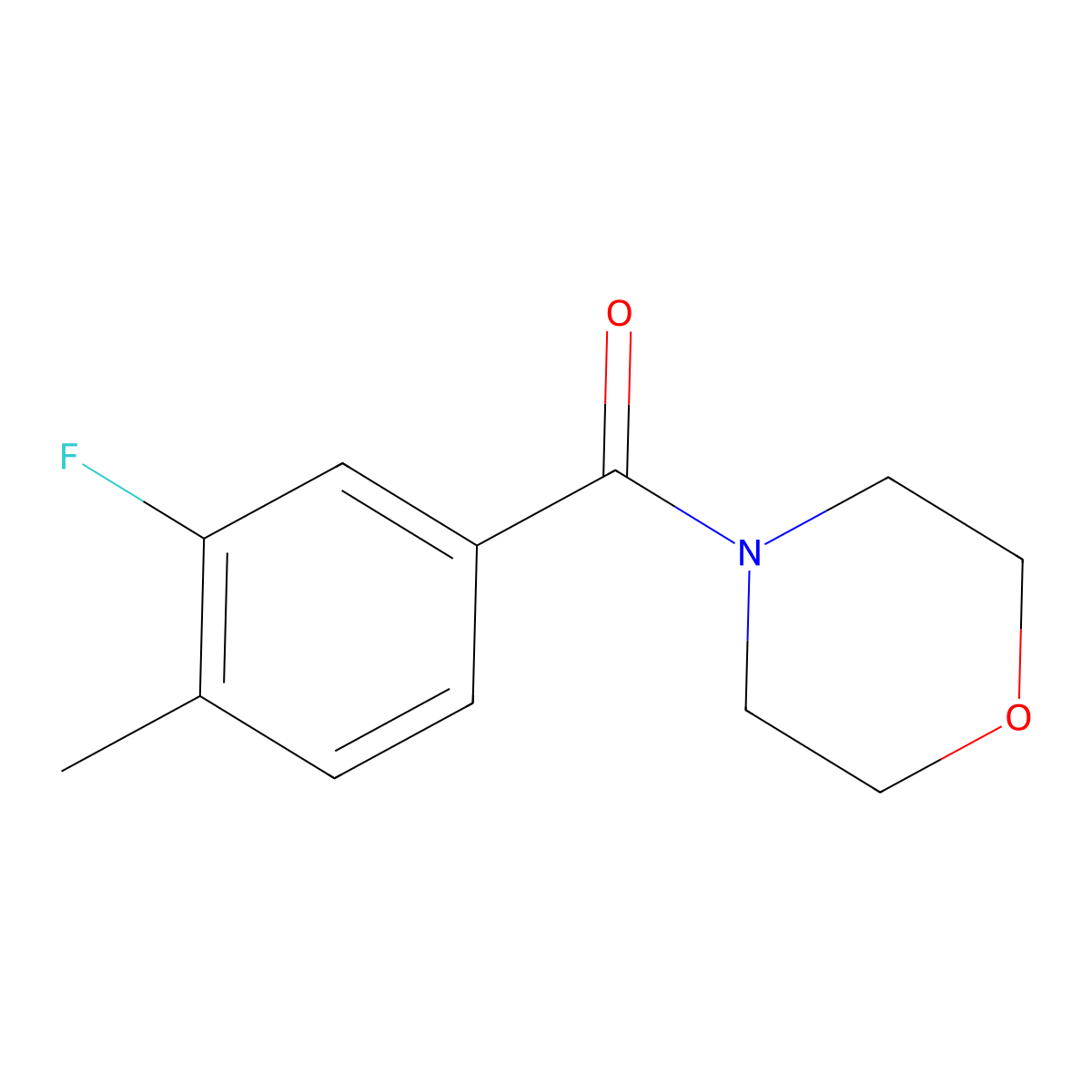 (3-Fluoro-4-methylphenyl)(morpholino)methanone molecular structure, CAS 1455333-41-1
