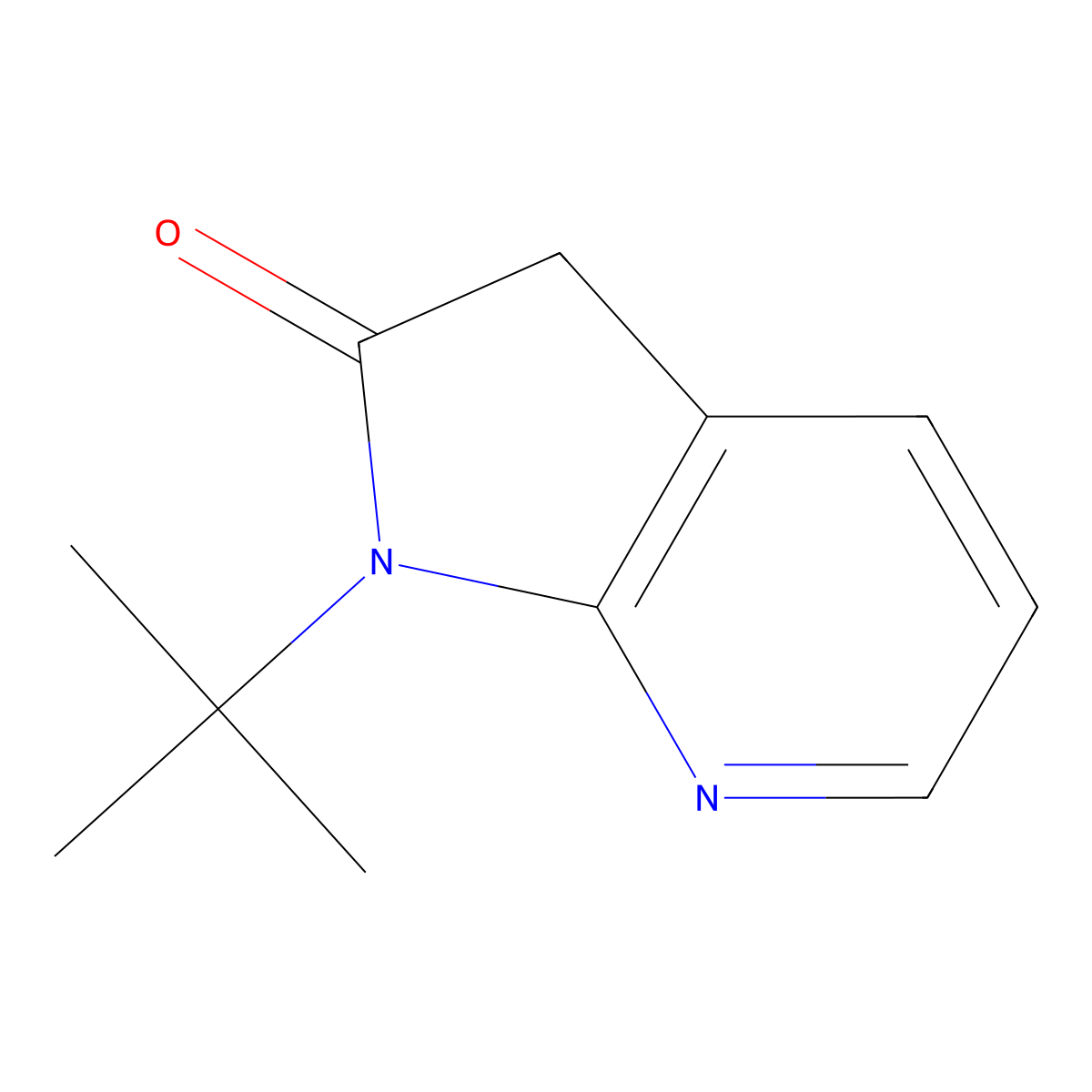 2H-Pyrrolo[2,3-b]pyridin-2-one, 1-(1,1-dimethylethyl)-1,3-dihydro- molecular structure, CAS 1455358-06-1