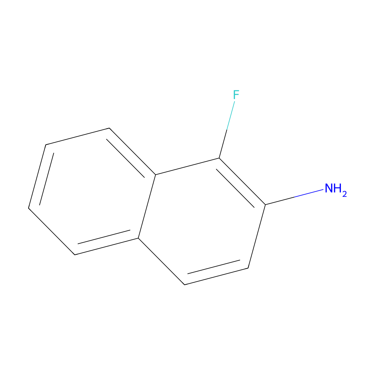 1-Fluoronaphthalen-2-amine molecular structure, CAS 14554-00-8