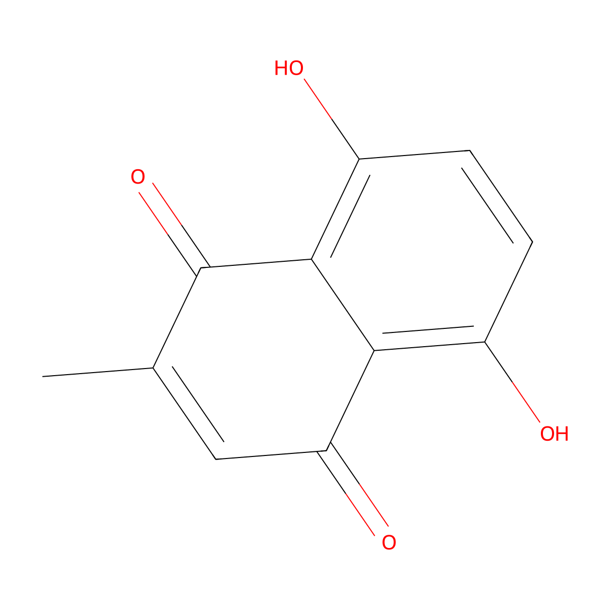 Methylnaphthazarin molecular structure, CAS 14554-09-7
