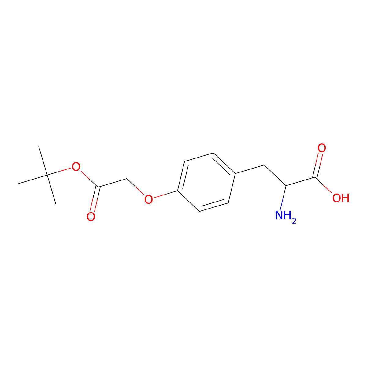 (S)-2-Amino-3-(4-(2-(tert-butoxy)-2-oxoethoxy)phenyl)propanoic acid molecular structure, CAS 145544-50-9