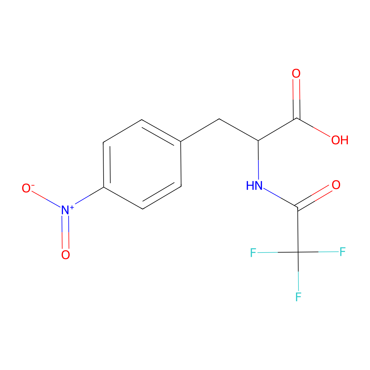 N-trifluoroacetyl-4-nitro-phenylalanine molecular structure, CAS 145544-52-1