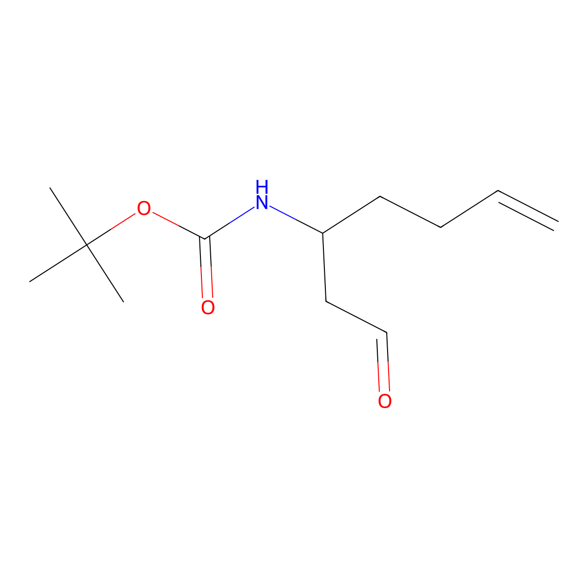N-Boc-(+/-)-3-aminohept-6-enal molecular structure, CAS 1455442-29-1