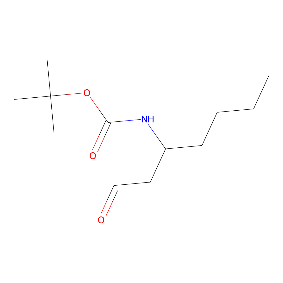 Tert-butyl (1-oxoheptan-3-yl)carbamate molecular structure, CAS 1455442-30-4