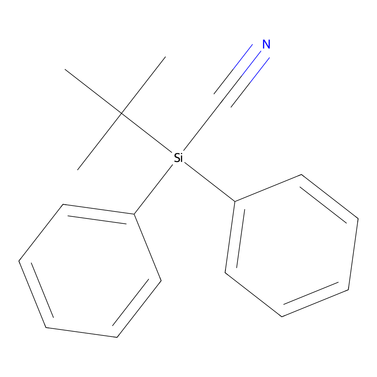 tert-Butyldiphenylsilyl cyanide molecular structure, CAS 145545-43-3
