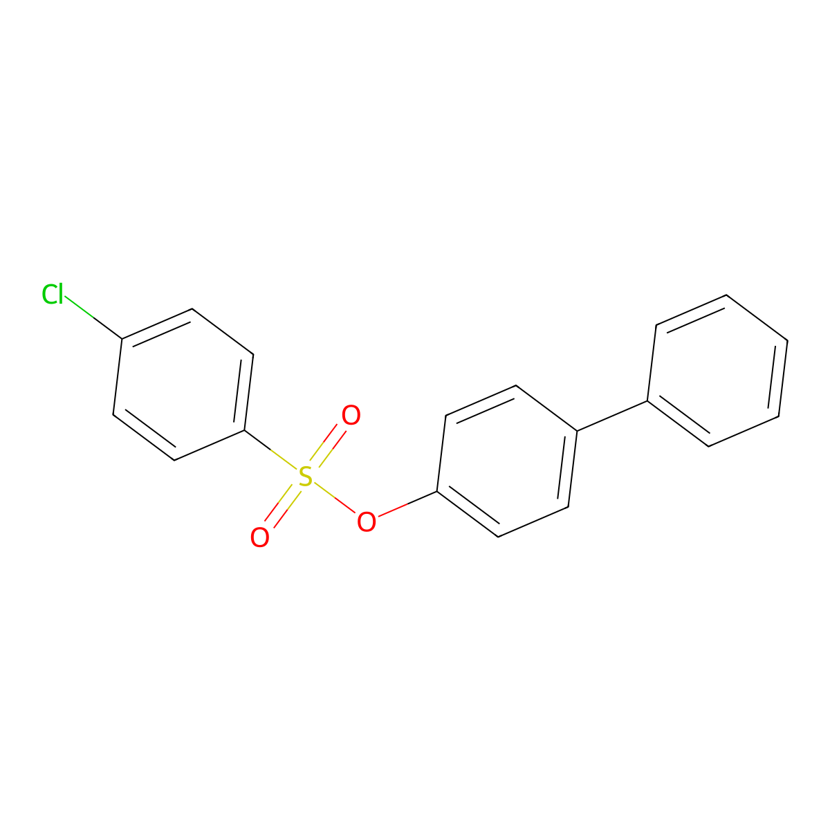 [1,1'-Biphenyl]-4-yl 4-chlorobenzenesulfonate molecular structure, CAS 145547-57-5