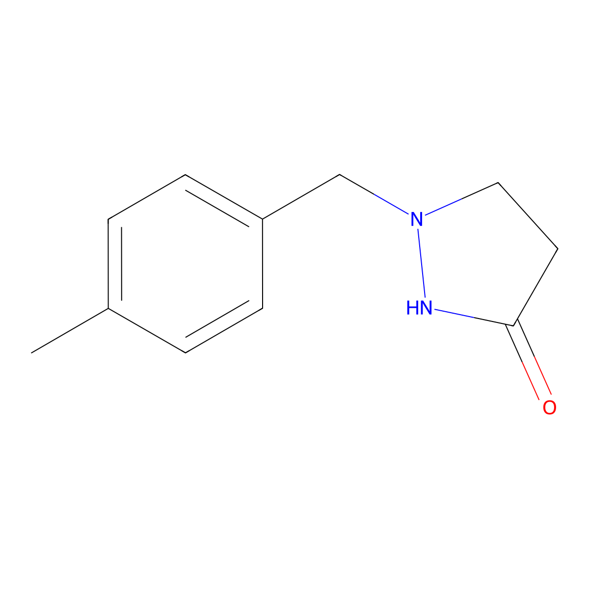 1-[(4-Methylphenyl)methyl]pyrazolidin-3-one molecular structure, CAS 145547-69-9