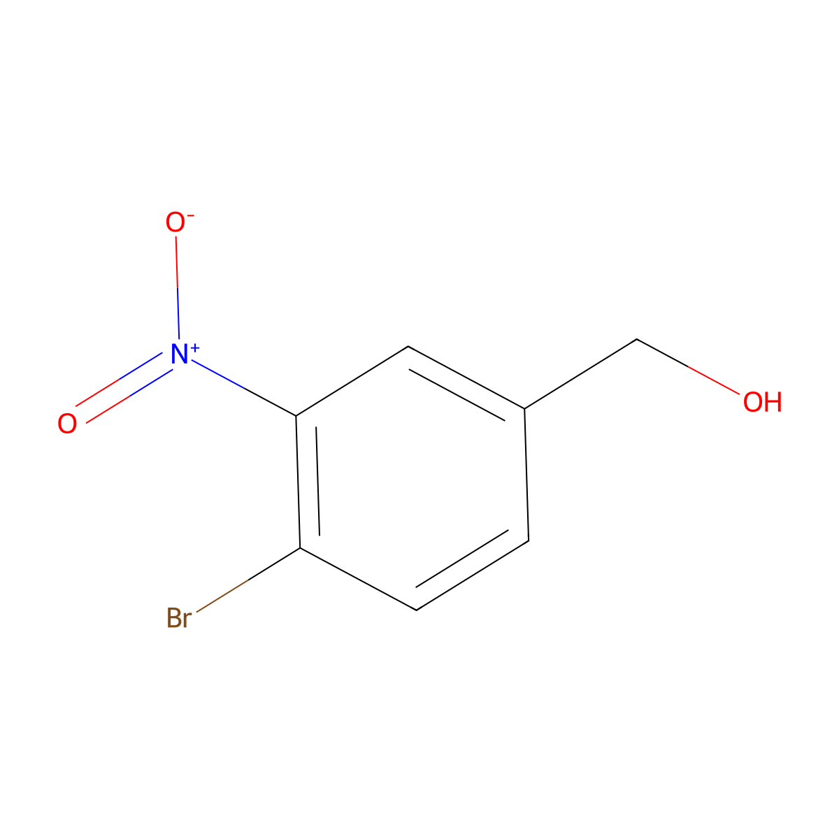 (4-Bromo-3-nitrophenyl)methanol molecular structure, CAS 145547-97-3