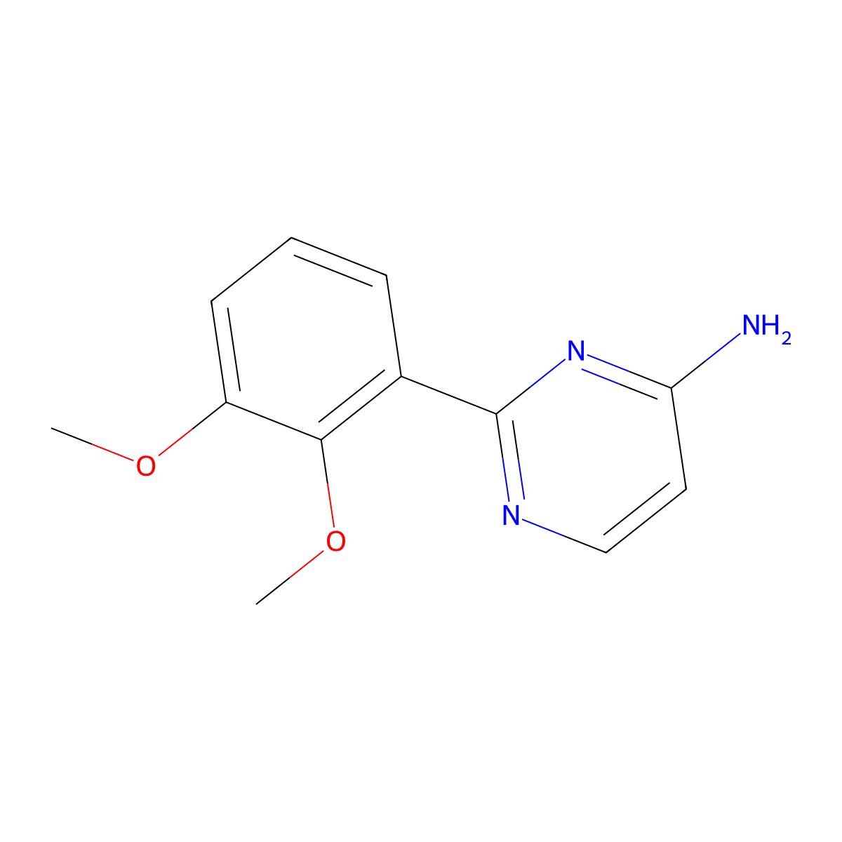 2-(2,3-Dimethoxyphenyl)pyrimidin-4-amine molecular structure, CAS 1455479-93-2