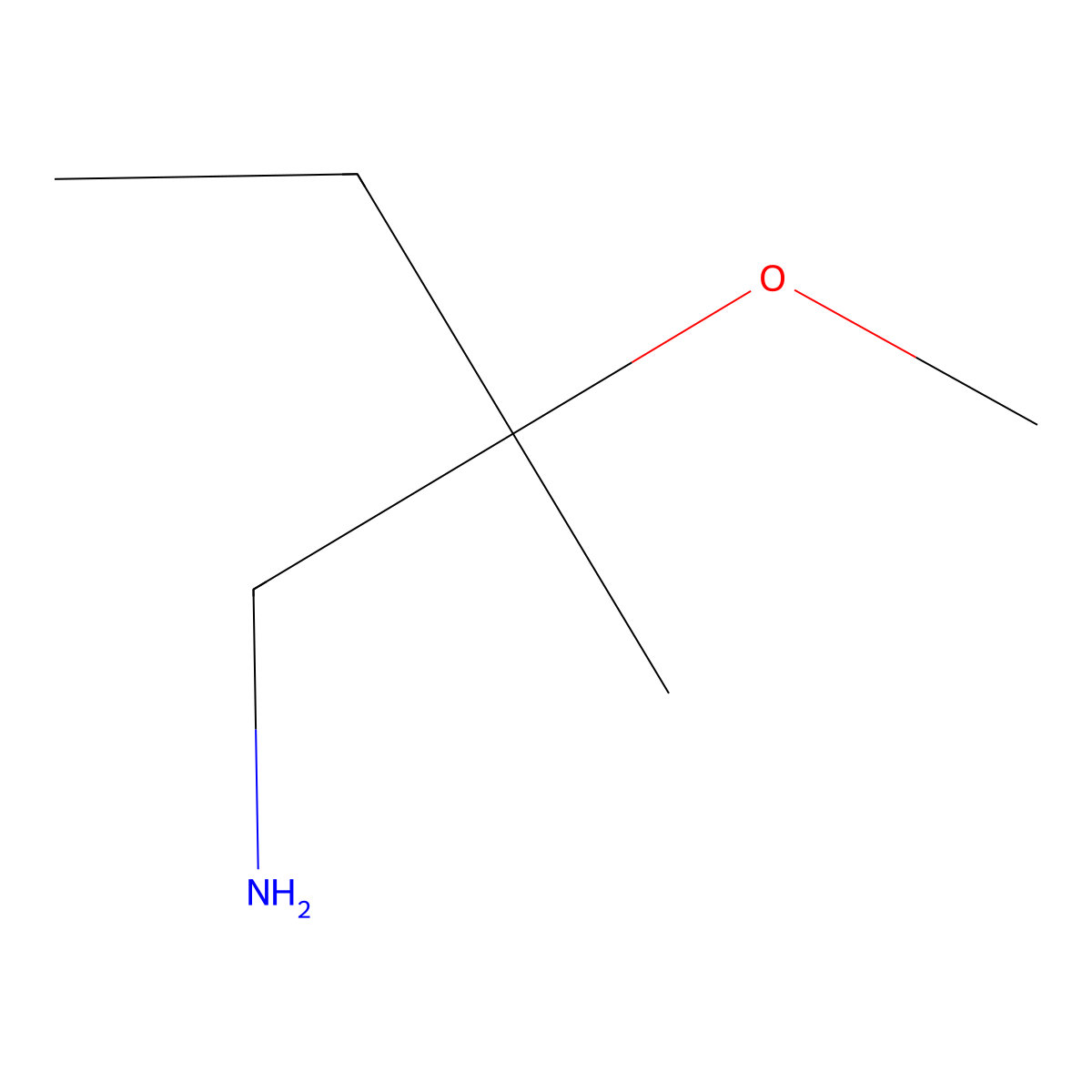2-Methoxy-2-methylbutan-1-amine molecular structure, CAS 145550-56-7