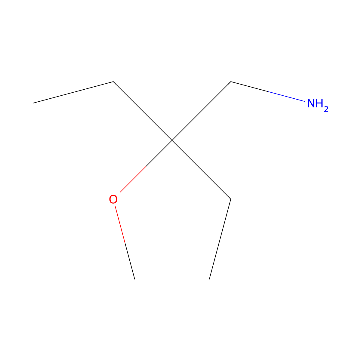 3-(Aminomethyl)-3-methoxypentane molecular structure, CAS 145550-57-8
