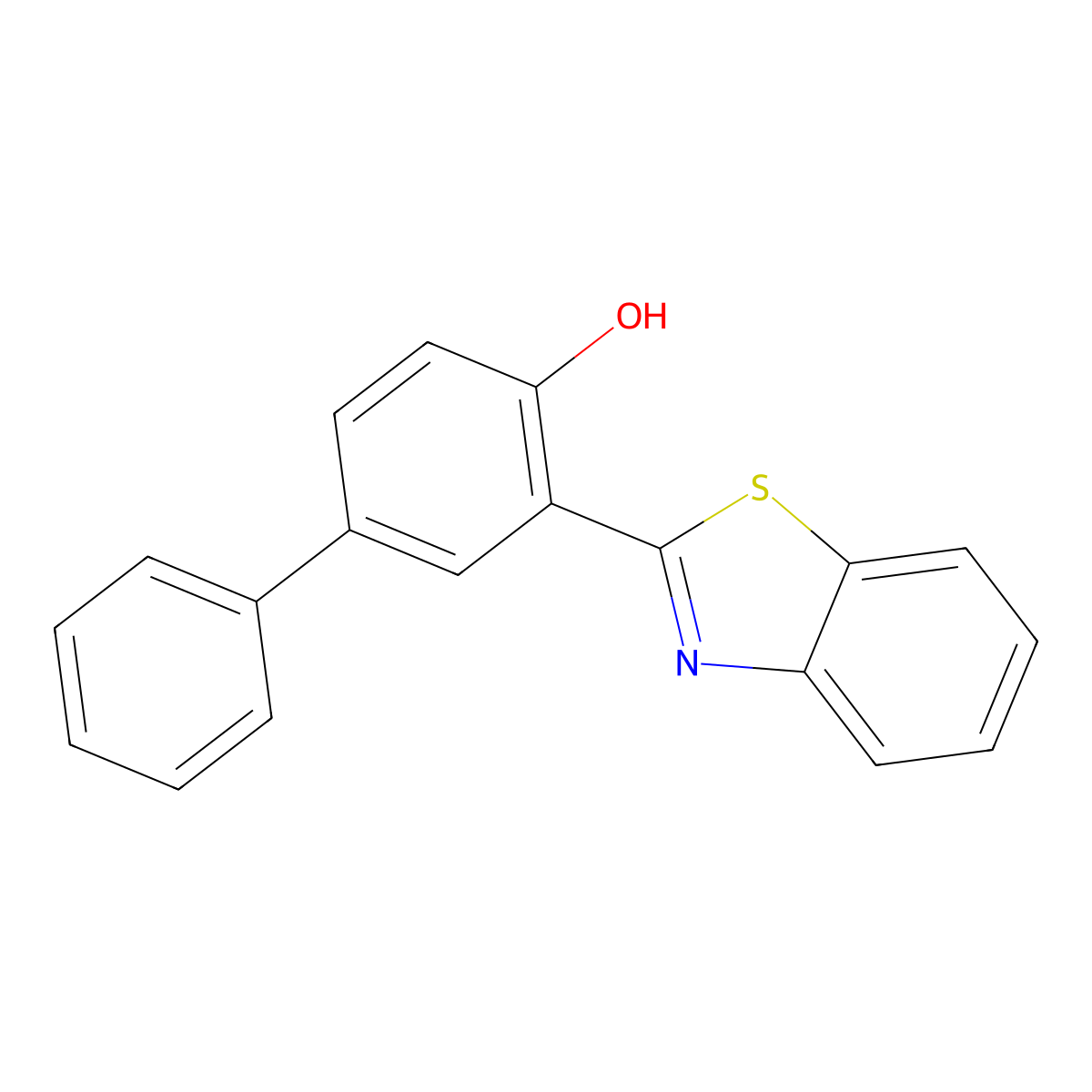 3-(Benzo[D]thiazol-2-YL)-[1,1'-biphenyl]-4-OL molecular structure, CAS 145551-25-3
