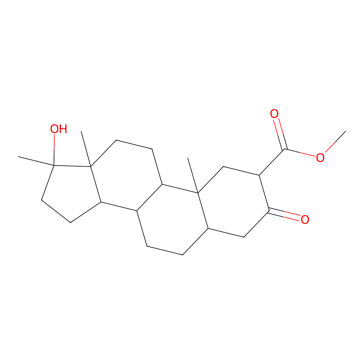 2-Carboxy Mestanolone Methyl Ester molecular structure, CAS 145553-00-0