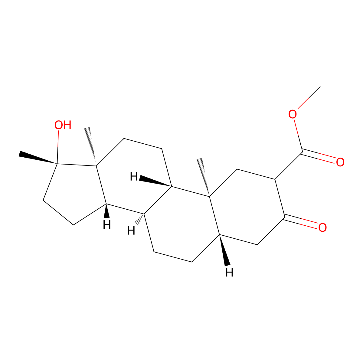 2-Carboxy Mestanolone Methyl Ester molecular structure, CAS 145553-00-0