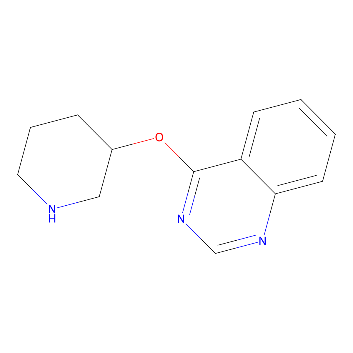 4-(Piperidin-3-yloxy)quinazoline molecular structure, CAS 1455595-68-2