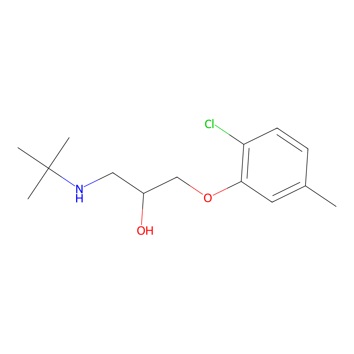 Bupranolol molecular structure, CAS 14556-46-8