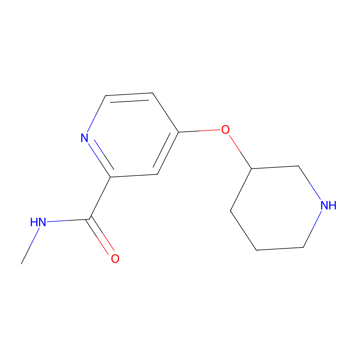 N-Methyl-4-(piperidin-3-yloxy)pyridine-2-carboxamide molecular structure, CAS 1455612-83-5