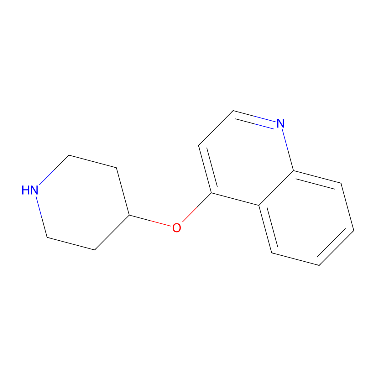 4-(Piperidin-4-yloxy)quinoline molecular structure, CAS 1455629-08-9