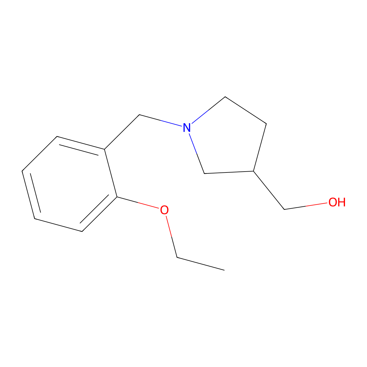 {1-[(2-Ethoxyphenyl)methyl]pyrrolidin-3-yl}methanol molecular structure, CAS 1455632-32-2
