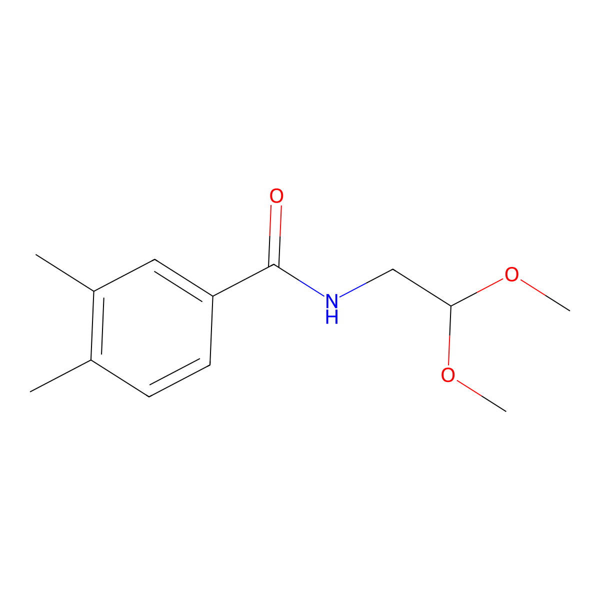N-(2,2-dimethoxyethyl)-3,4-dimethylbenzamide molecular structure, CAS 1455646-52-2