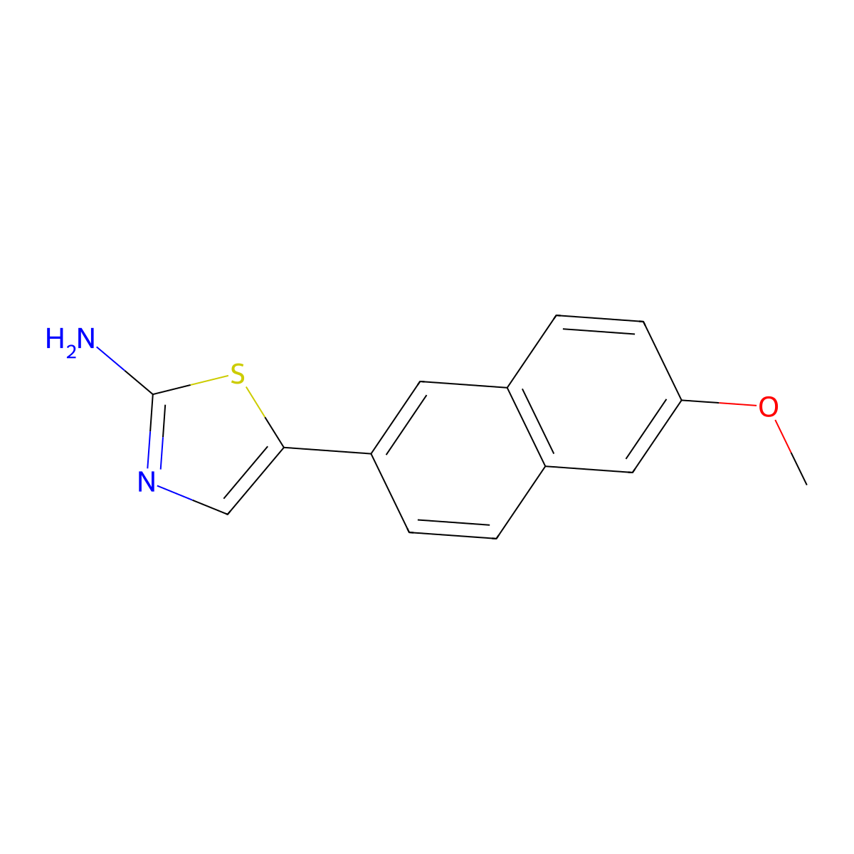 5-(6-Methoxynaphthalen-2-yl)thiazol-2-amine molecular structure, CAS 1455661-17-2