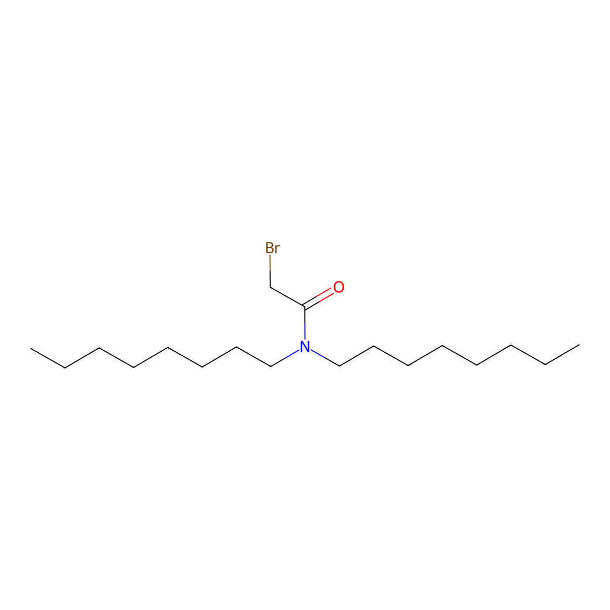 Bromoacetamide, N,N-dioctyl- molecular structure, CAS 145570-18-9