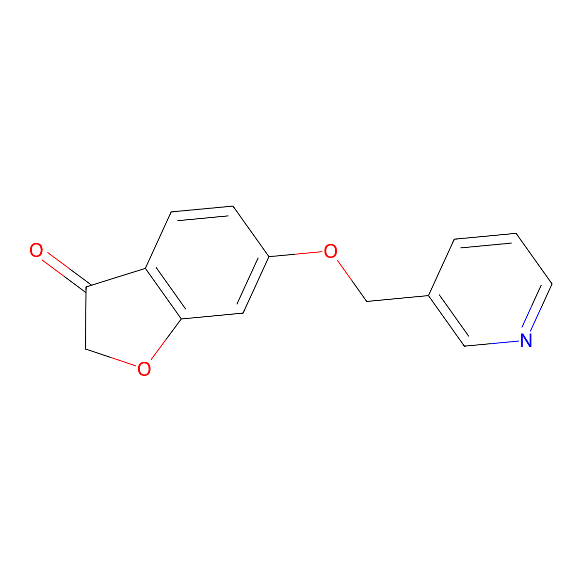 6-[(Pyridin-3-yl)methoxy]-2,3-dihydro-1-benzofuran-3-one molecular structure, CAS 1455709-90-6