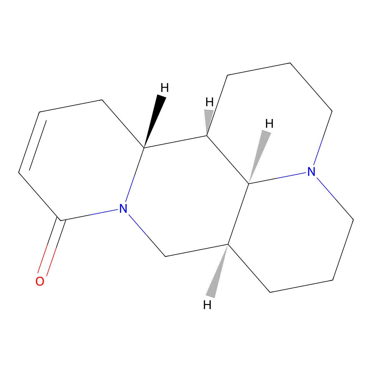 (-)-Sophocarpine molecular structure, CAS 145572-44-7