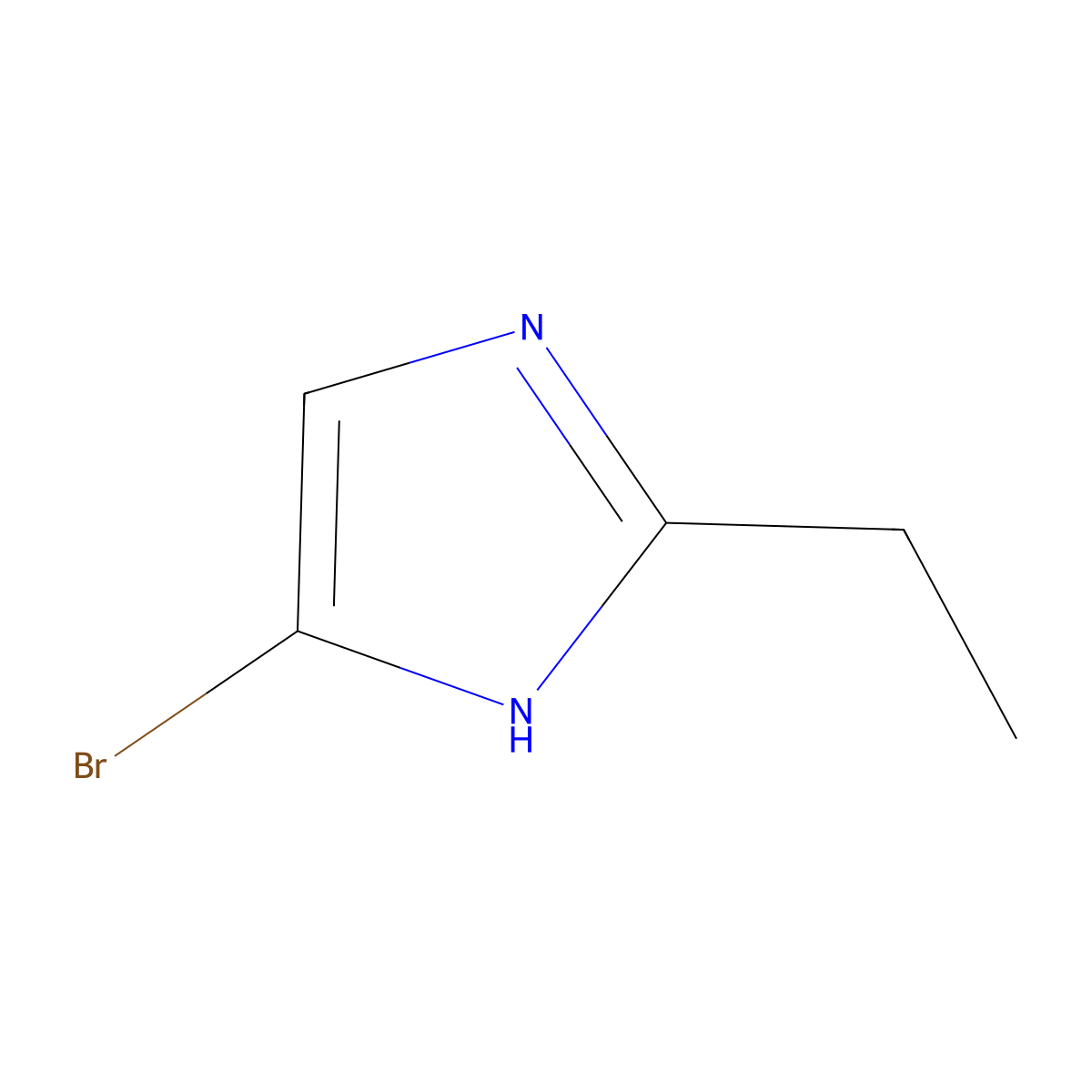 4-bromo-2-ethyl-1H-imidazole molecular structure, CAS 145575-91-3